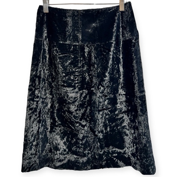 NEW MaxMara Black high waisted Velvet lined A-Line Mini Skirt size US 6 EU 38 - Picture 2 of 4